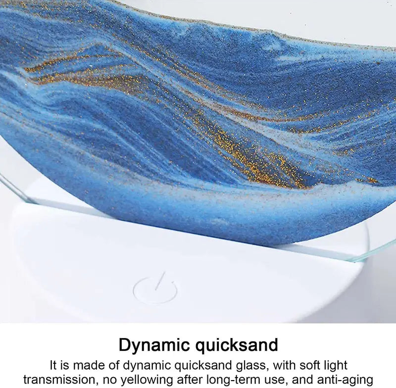 Lampe de table LED RGB avec paysage de sable en mouvement