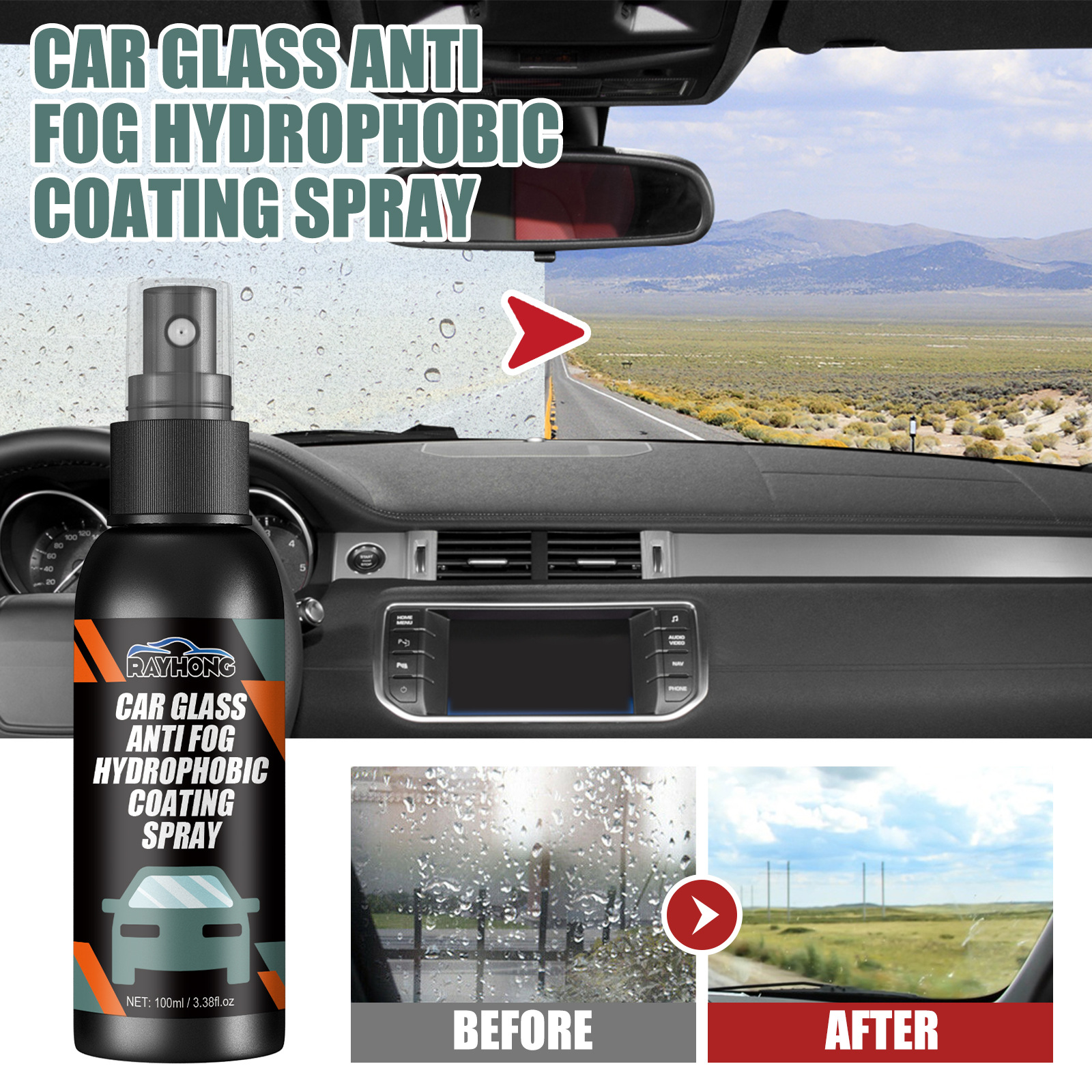 Spray imperméabilisant pour vitres automobiles